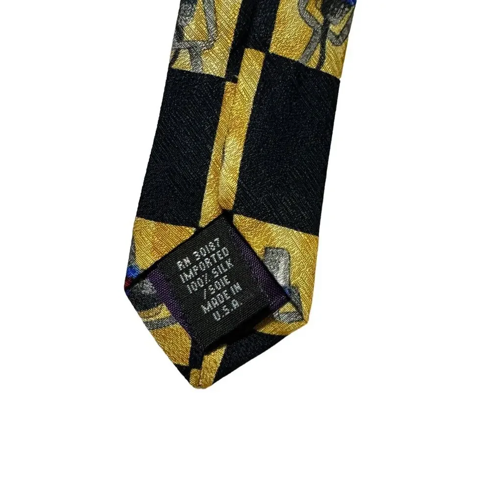 Celeb Ties Save The Children Designed By Larry King Microphone Necktie Vintage